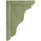 Ekena Millwork 2 1/4"W x 5"D x 7"H Hamilton Traditional Wood Vintage Decor Bracket, Restoration Green BKTWD02X05X07HAGR - alternate 2